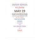 SNYDER ELEMENTARY SCHOOL REUNION